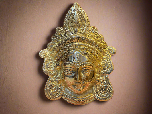 Brass Durga Wall Hanging | Handcrafted Divine Wall Art