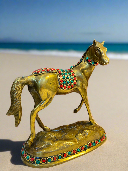Decorative Brass Horse Statue