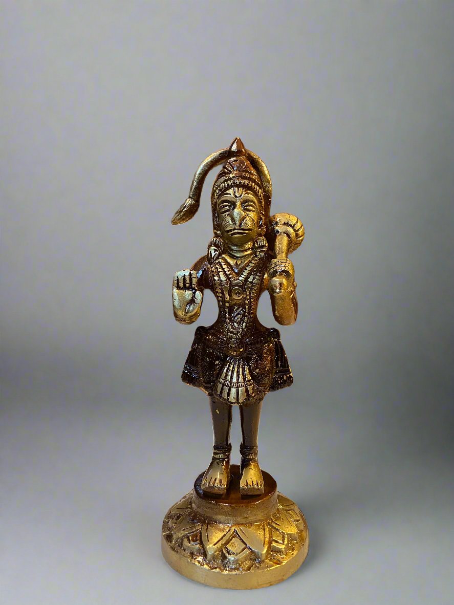 Handcrafted Brass Hanuman Idol | Traditional Indian Religious Decor