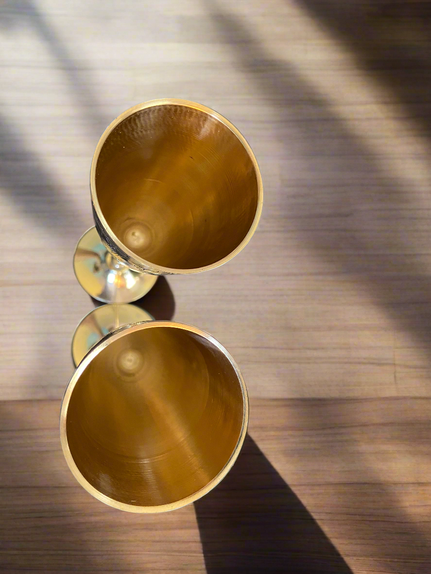 Exquisite Brass Champagne Glass | Handcrafted Elegance for Celebrations | Wine Glass