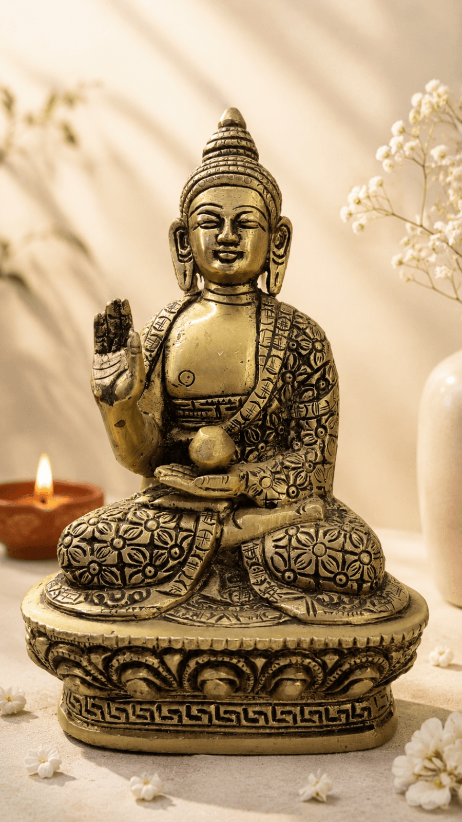 Buddha statue brass