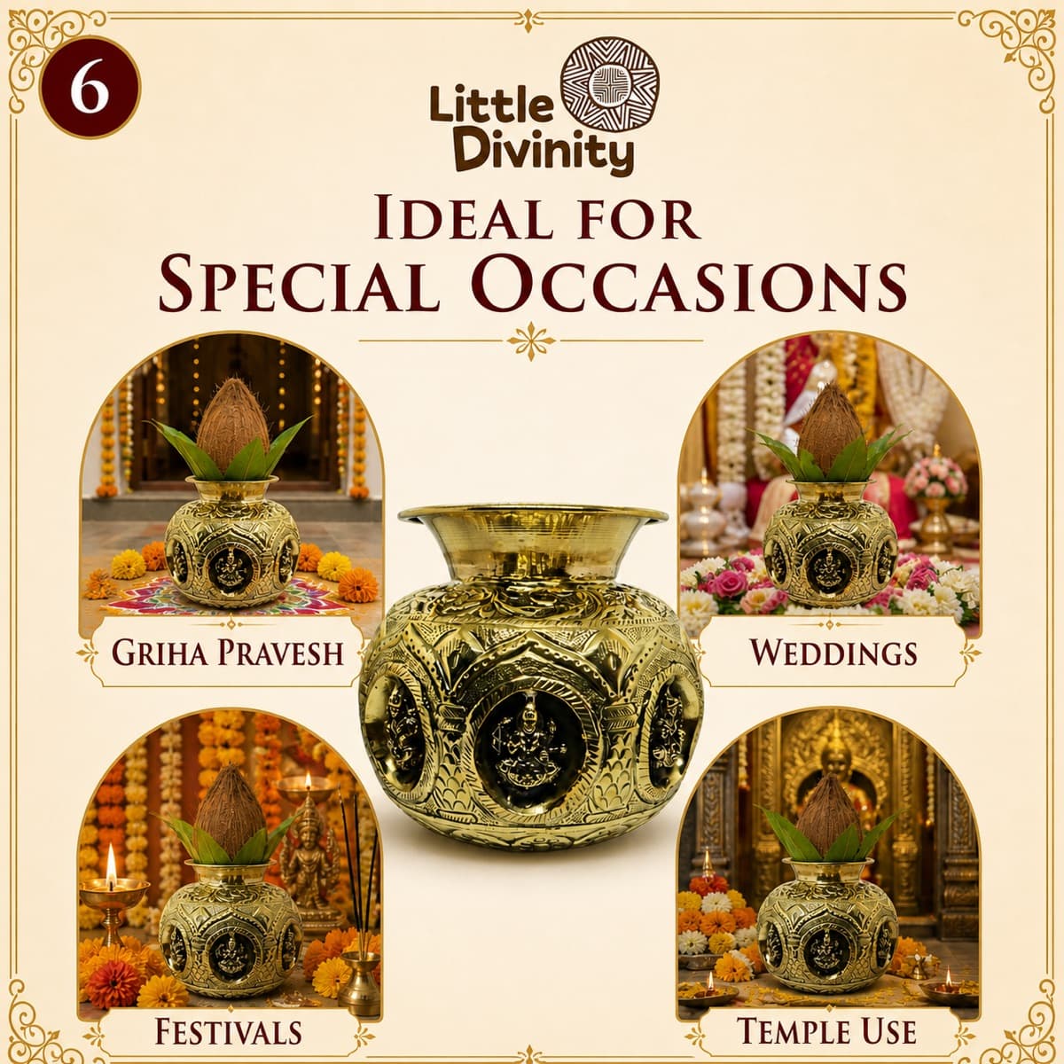 Little Divinity Brass Idol Set — Lifestyle view