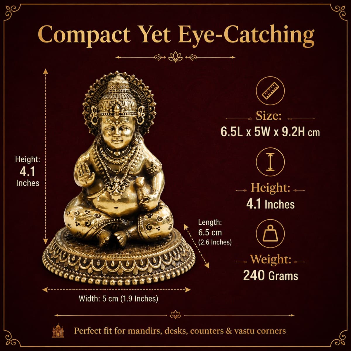 Brass Kuber Pooja Idol — Lifestyle view
