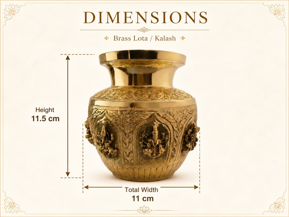 Mini Brass Kalash — Lifestyle view
