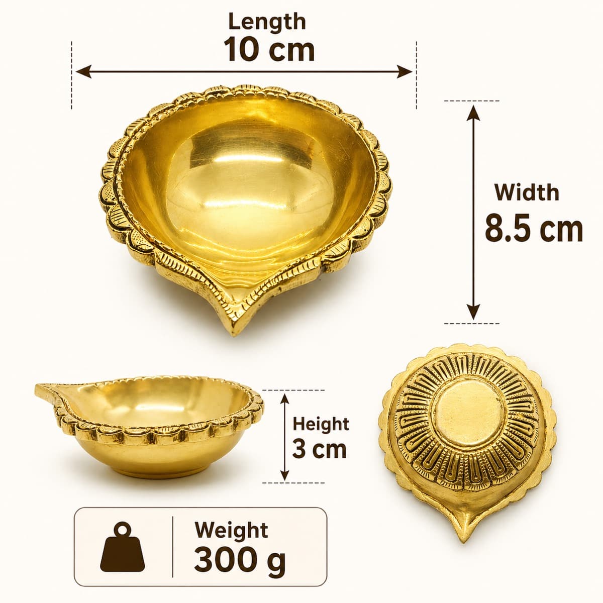 Brass Diya Accent — Detail view