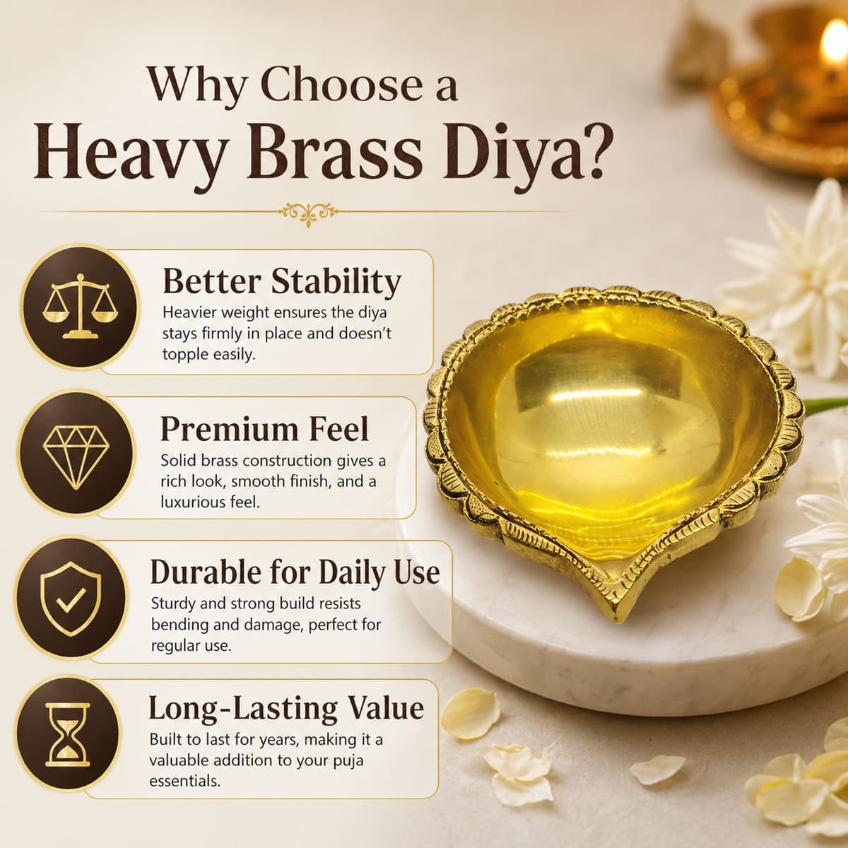 Brass Diya Accent — Lifestyle view