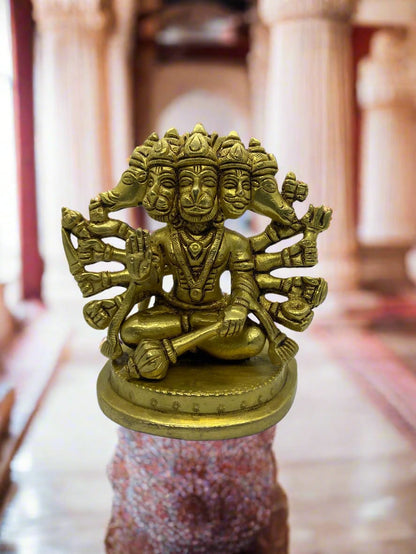 Panchamukhi Hanuman Brass Idol – Symbol of Devotion and Strength