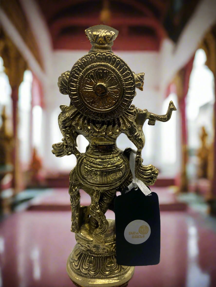 Brass Lord Krishna Idol – Symbol of Love and Harmony