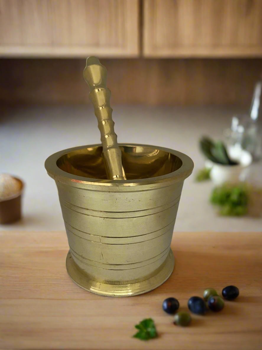 Brass Mortar and Pestle (Hammam Dasta)