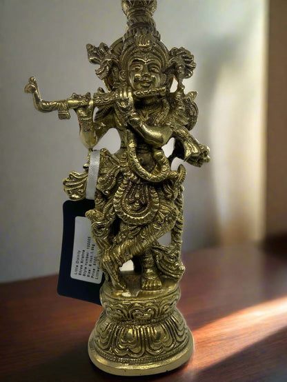 Brass Lord Krishna Idol – Symbol of Love and Harmony