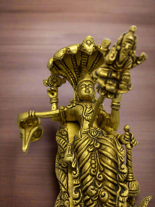 Brass Padmanabhaswamy Idol – Lord Vishnu in Ananta Shayana