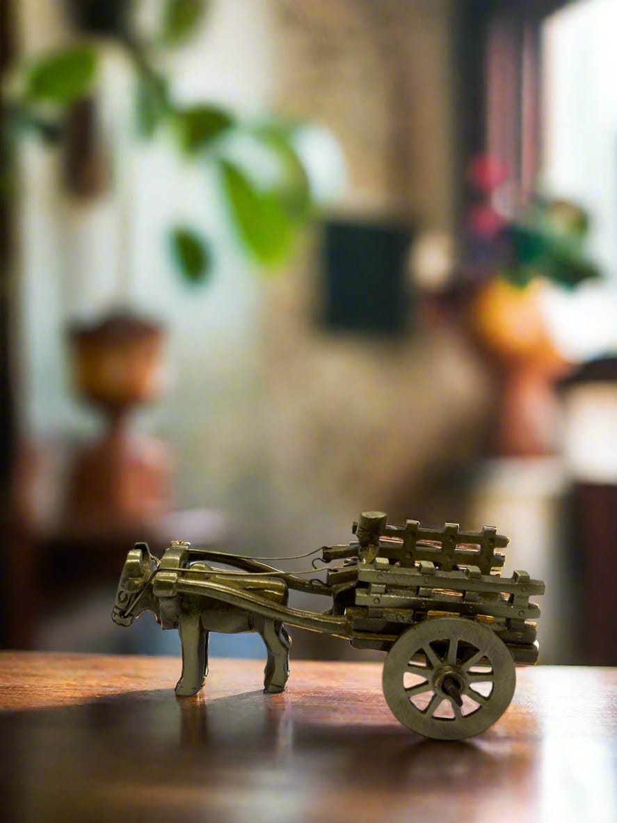 Brass Bullock Cart Showpiece – Symbol of Tradition and Heritage