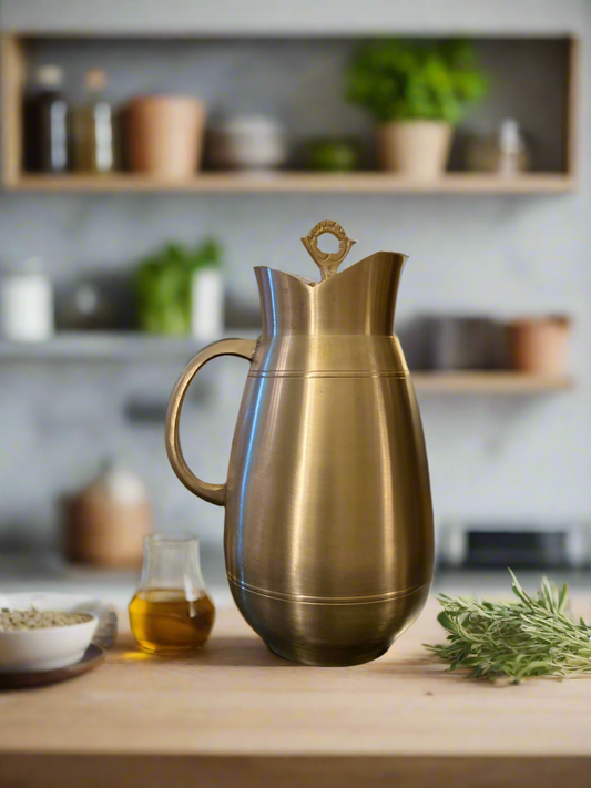 Brass Jug with glass