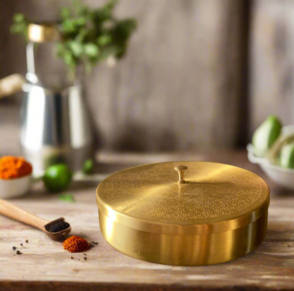 Masala dabba - brass masala box