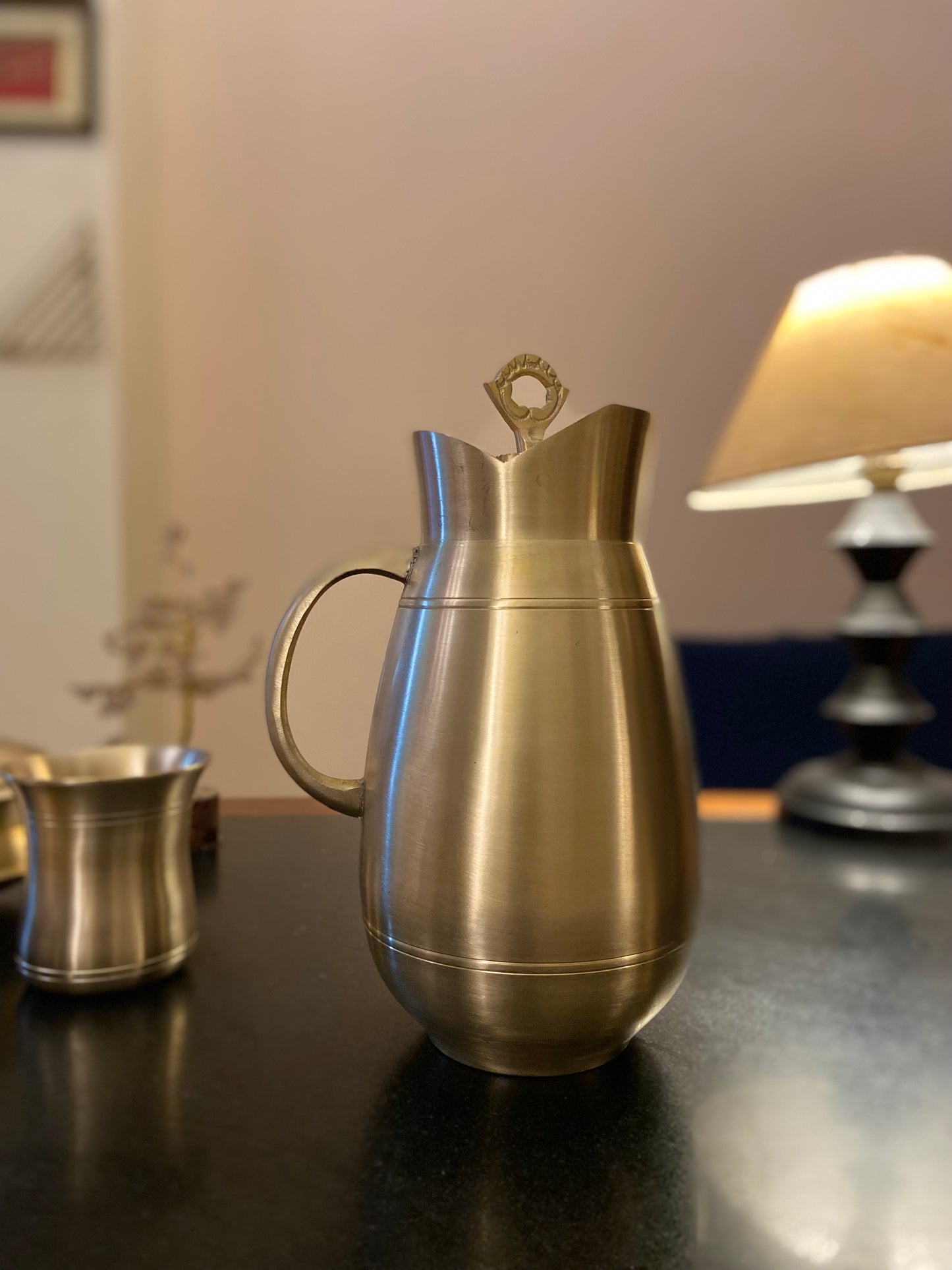 Brass Jug with glass