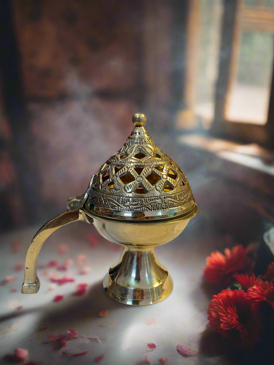 Handcrafted Brass Humad Dani | Traditional Dhoop Dani for Spiritual Purity