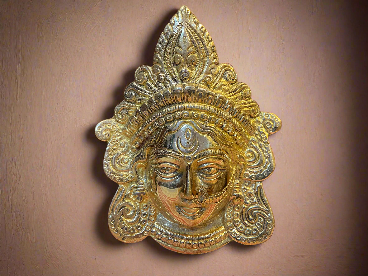 Brass Durga Wall Hanging | Handcrafted Divine Wall Art