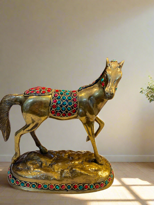 Decorative Brass Horse Statue