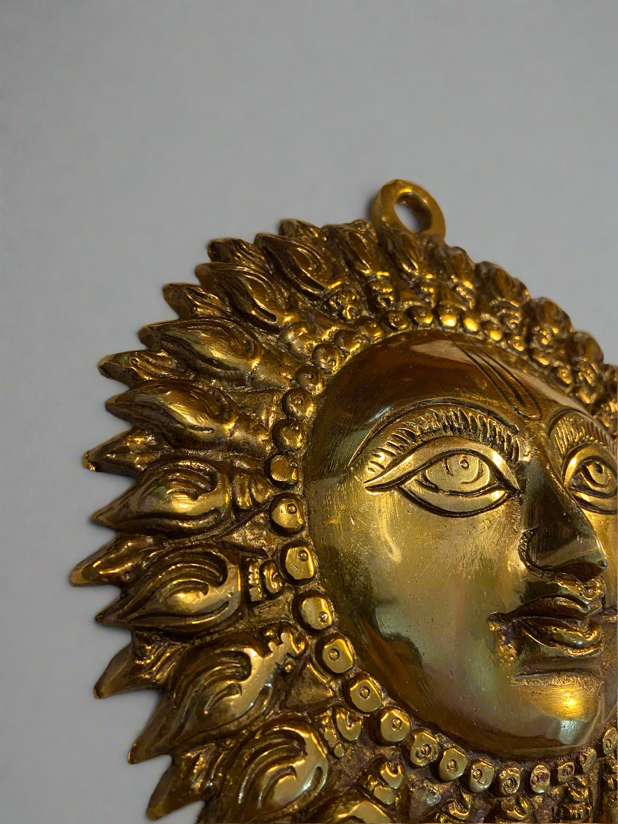 Brass Surya Wall Hanging | Radiant Sun God