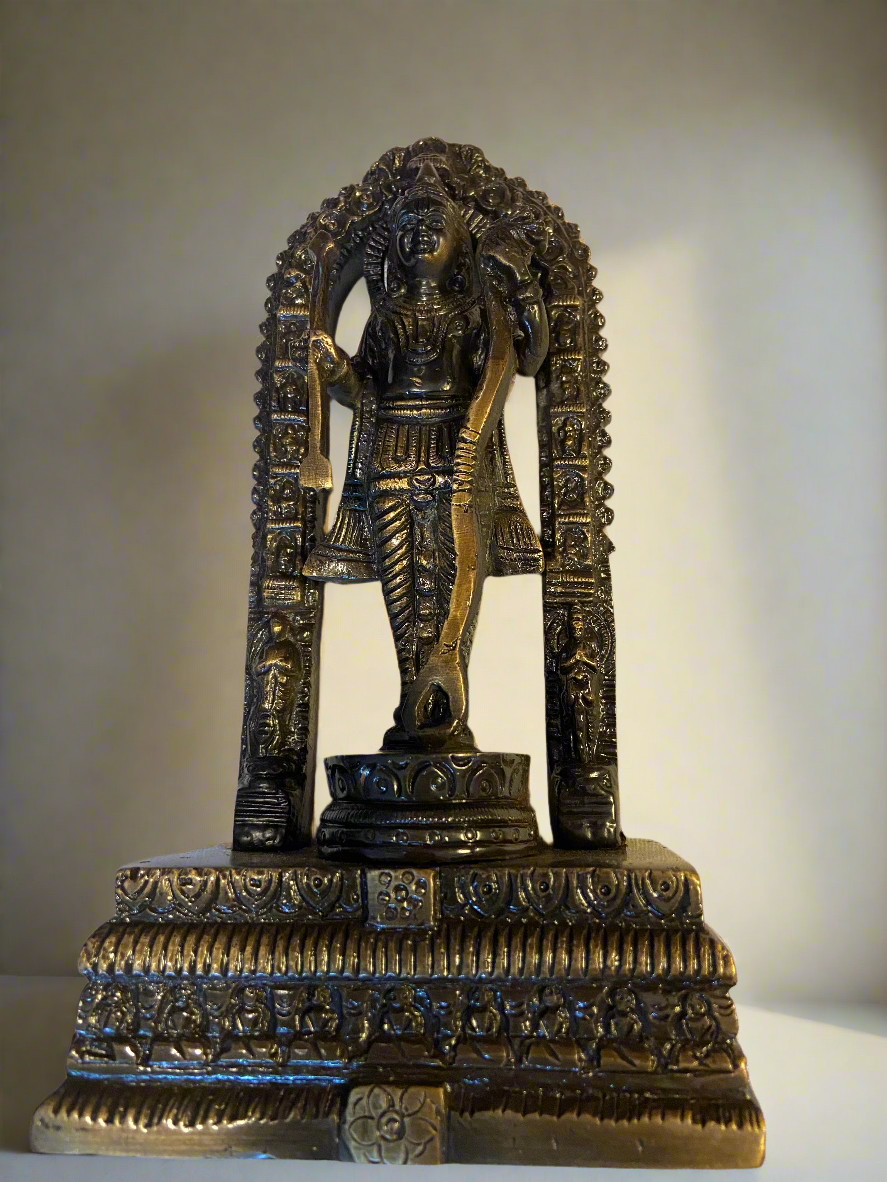 Brass Lord Ram Statue in Black | Traditional Indian Craftsmanship