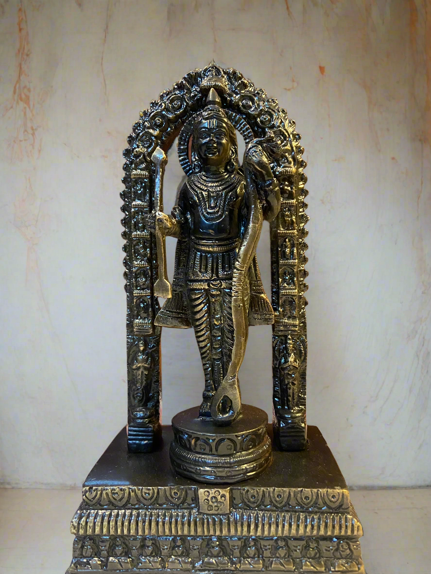 Brass Lord Ram Statue in Black | Traditional Indian Craftsmanship