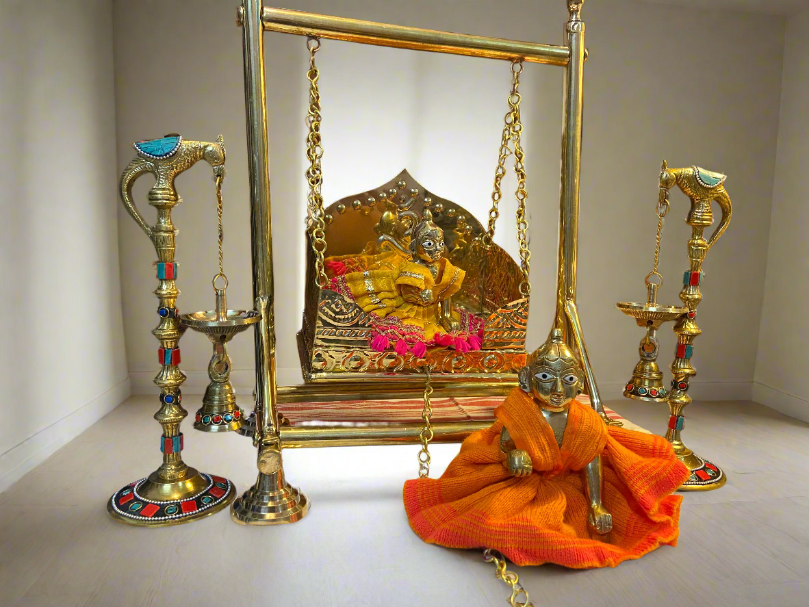 Brass Jhoola for Laddu Gopal