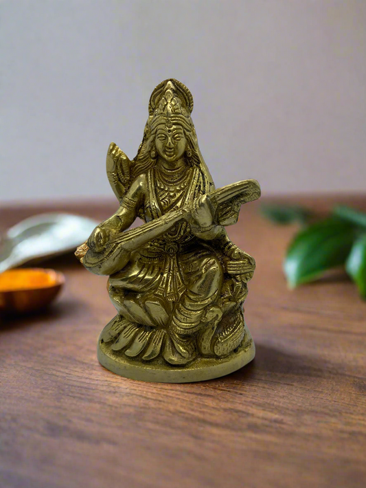 Saraswati Brass Idol