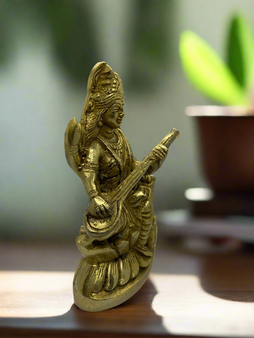 Saraswati Brass Idol